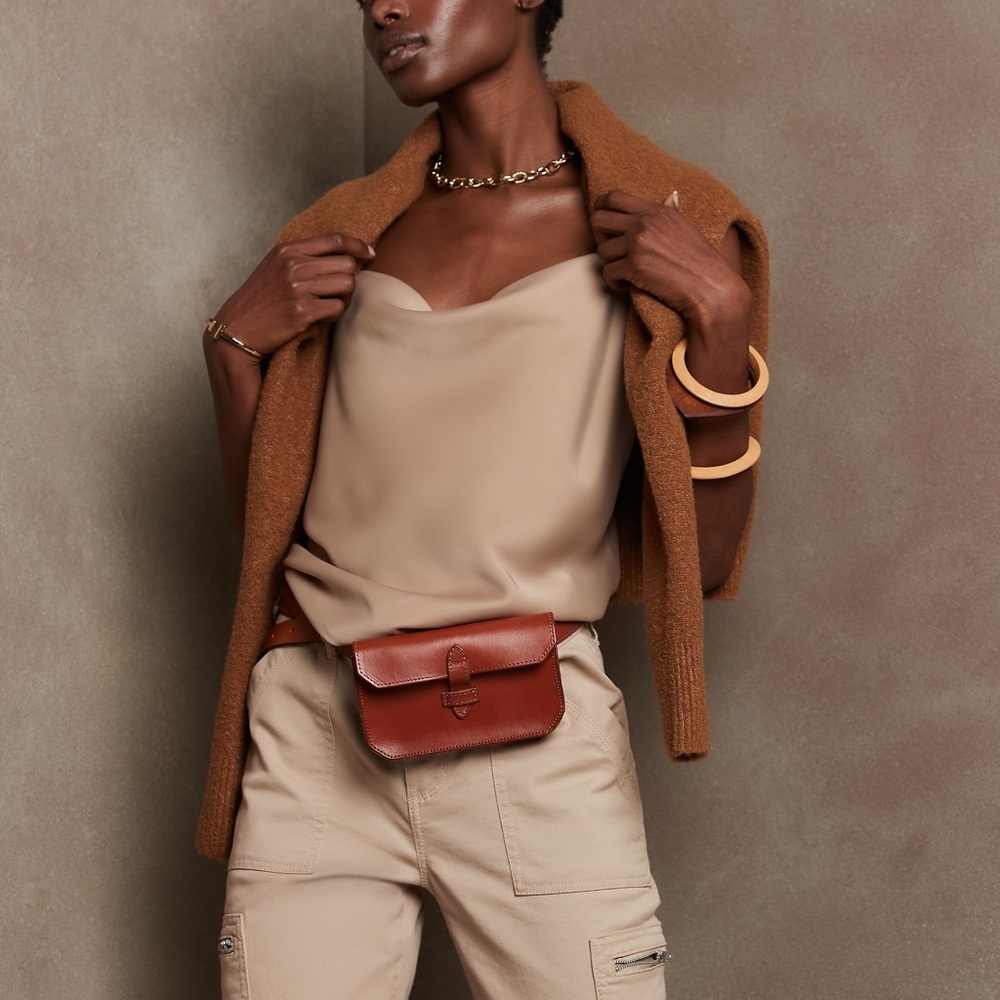 SILKY COWL-NECK CAMISOLE